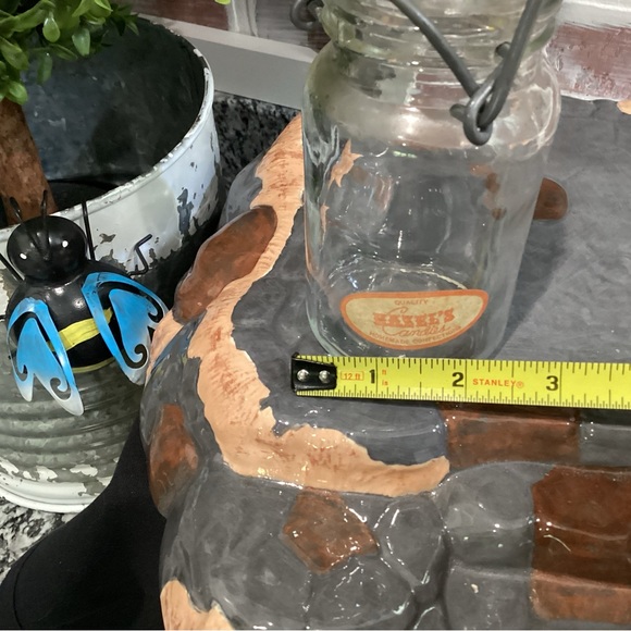 Vintage Hazels Candies Glass Jar - Metal Flip Clasp Top - Collectible - Rare - Picture 10 of 11